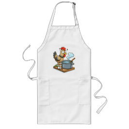 Funny Cooking Chicken Apron - Hen Skapar Soppa Långt Förkläde