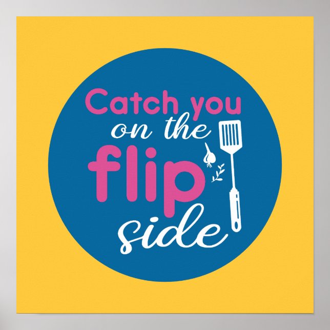 Funny Cooking Pun Typography Art Retro Färg Poster (Framsidan)