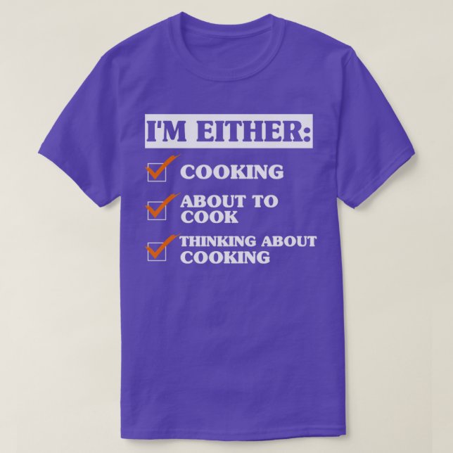 Funny Cooking Say T Shirt (Design framsida)