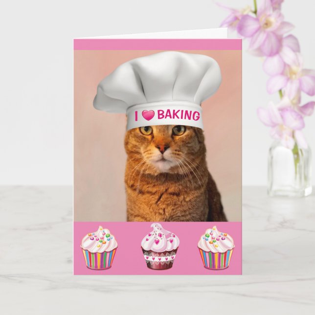 Funny Cooking School Studenten Kort (Orkide)