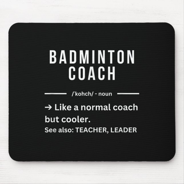 Funny Cool Badminton Coach Quote  Musmatta (Framsidan)