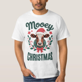 Funny Cool Cow Mooey Christmas Farm T Shirt