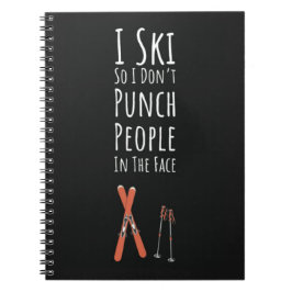 Funny Cool Gifts For Ski Lovers Skiers Skiing Anteckningsbok