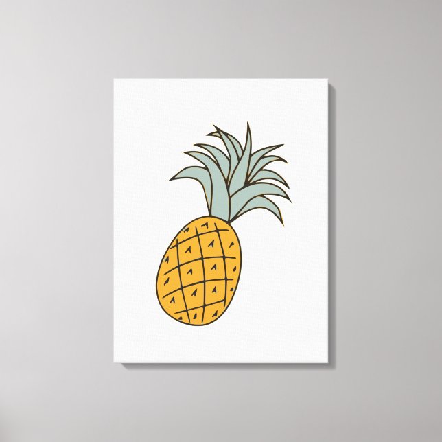 Funny cool pineapple  canvastryck (Framsida)