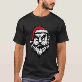 Funny cool Santa face Christmas Hipster  T Shirt