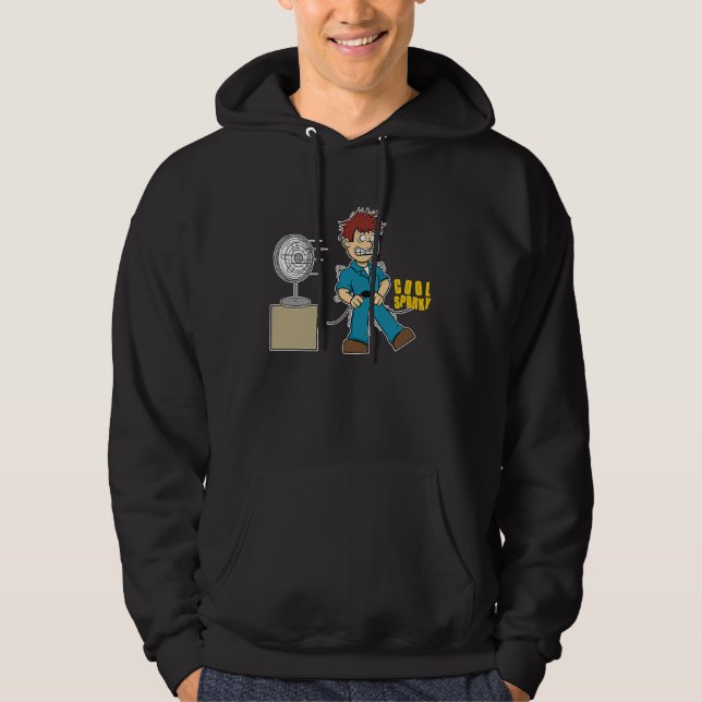 Funny Cool Sparky For Electricians Hoodie (Framsida)