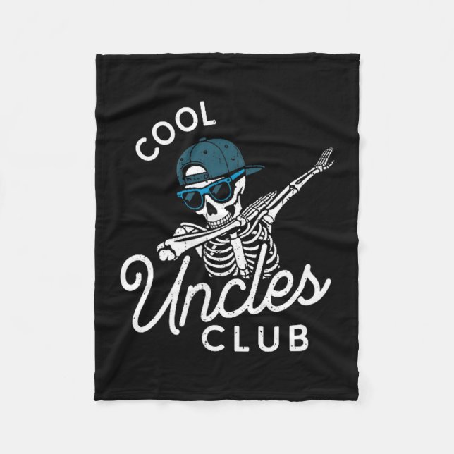 Funny Cool Uncles Club Shirt Funny Skeleton Uncle  Fleecefilt (Framsidan)