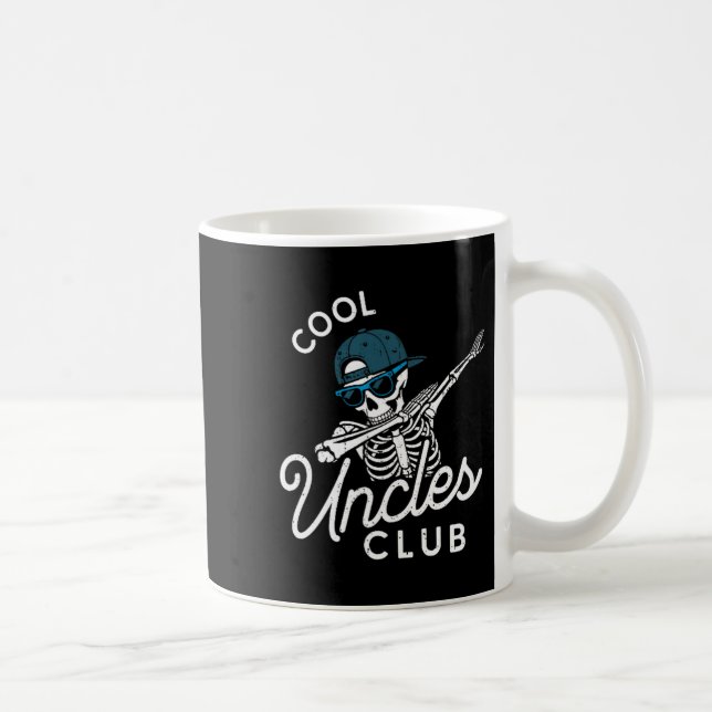 Funny Cool Uncles Club Shirt Funny Skeleton Uncle  Kaffemugg (Höger)
