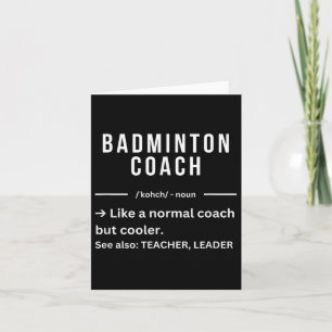 Funny Coola Badminton Coach Quote Kort