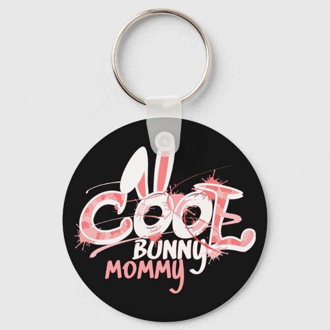 Funny Coola Bunny Mamma Rabbit Mamma Design Nyckelring (Framsida)