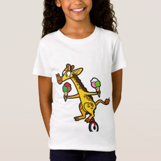 Funny Coola Cute Giraffe Unicle Ice Cream T Shirt