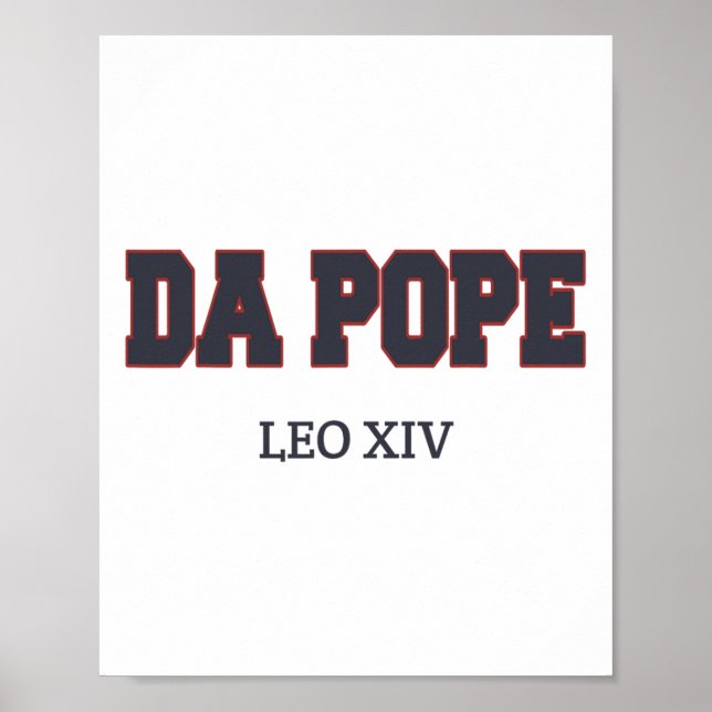 Funny Coola Da Pope Shirt Välsigna dig Pope Leo Xi Poster (Framsidan)