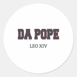 Funny Coola Da Pope Shirt Välsigna dig Pope Leo Xi Runt Klistermärke