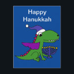 Funny Coola Dragon och Menorah Lycklig Hanukah Art Helg Vykort<br><div class="desc">Superskojets söta drake med menorahljus i originalkonsten Lycklig Hanukkah är fantastiskt för alla som drar i kärlek och firar Hanukkah-helgdagar.</div>