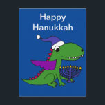 Funny Coola Dragon och Menorah Lycklig Hanukah Art Helg Vykort<br><div class="desc">Superskojets söta drake med menorahljus i originalkonsten Lycklig Hanukkah är fantastiskt för alla som drar i kärlek och firar Hanukkah-helgdagar.</div>