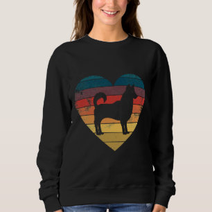 Funny Coola för Husky Heart Retro-Vintagen för Hus T Shirt