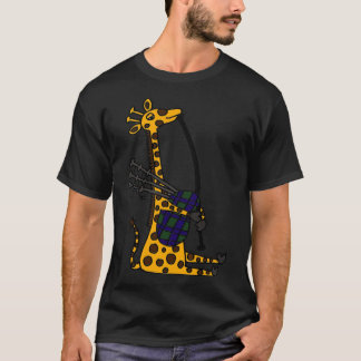 Funny Coola Giraffe Spela Bagpipes Classic T-Shi T Shirt