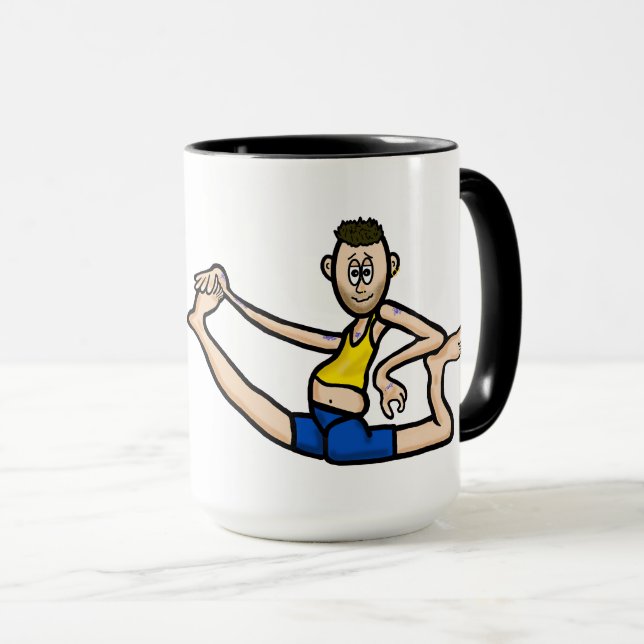 Funny Coola Male Yoga Mugg (Framsida höger)