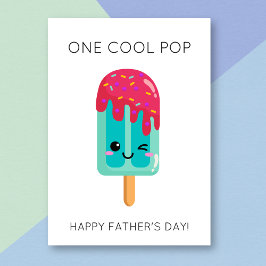 Funny Coola-pop Pun Fars dag-kort Kort