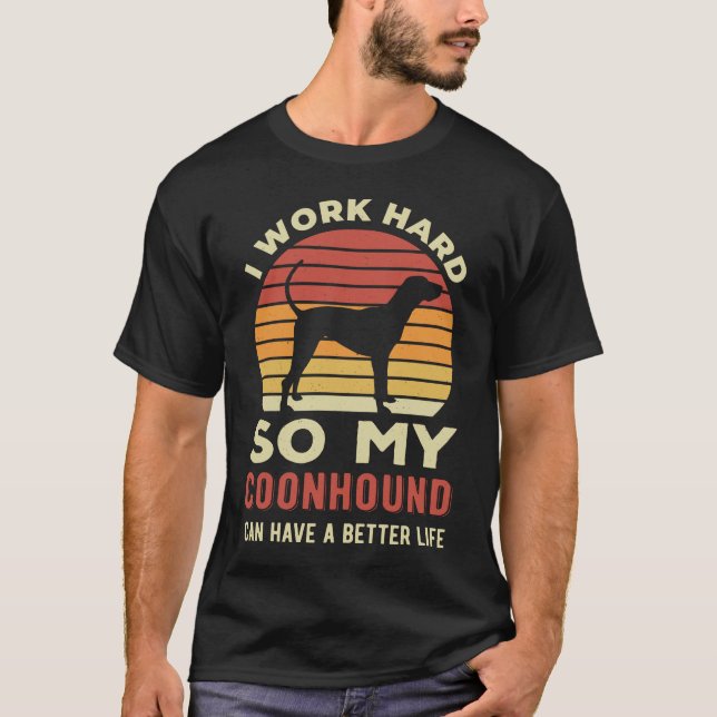 Funny Coonhound T Shirt (Framsida)