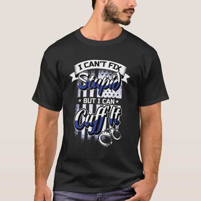 Funny Cop Gift - Handcuffs Police Law Enforcement_ T Shirt (Framsida)