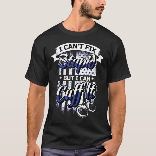 Funny Cop Gift - Handcuffs Police Tillsatta lagar_ T Shirt (Framsida)