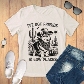 Funny Corgi Cowboy Dog T Shirt