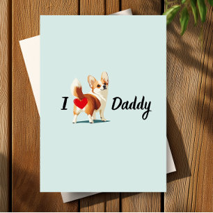 Funny Corgi från Pet Hund Butt Bum Joke Fars dag Tack Kort