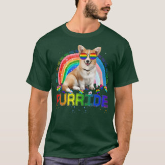 Funny Corgi Gay Priderainbow Sunglasses Lgbtq706 T Shirt