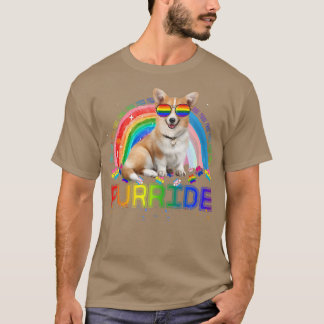 Funny Corgi Gay Priderainbow Sunglasses Lgbtq707 T Shirt