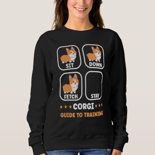 Funny Corgi guide to trainig dog owner corgi T Shirt (Framsida)