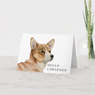 Funny Corgi Hund Pun Hej Corgous Kort