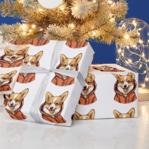 Funny Corgi Hund Wearing Hoodie Presentpapper