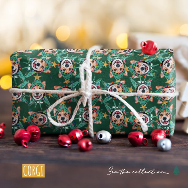 Funny Corgi jul Mönster Presentpapper (Skapare uppladdad)