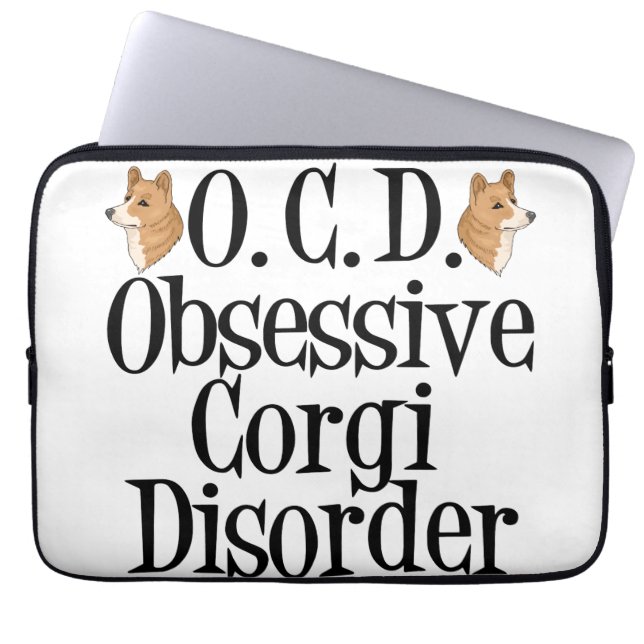 Funny Corgi Laptop Fodral (Framsidan)