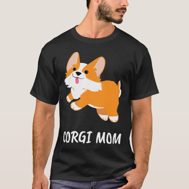 Funny Corgi Mamma 966 T Shirt (Framsida)