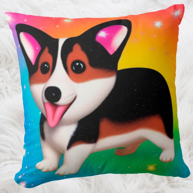 Funny Corgi Puppy Hund Kudde (Skapare uppladdad)