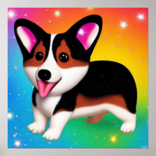 Funny Corgi Puppy Hund Poster
