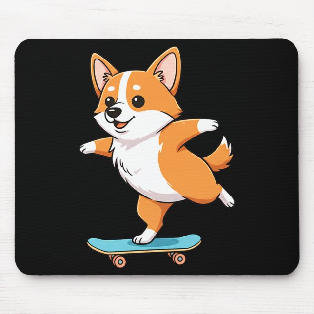 Funny Corgi Skater Skateboard Ballerina Mom Dad Ki Musmatta (Framsidan)