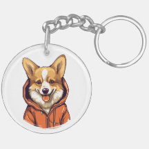 Funny Corgi Wearing Hoodie
