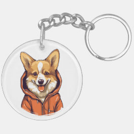 Funny Corgi Wearing Hoodie