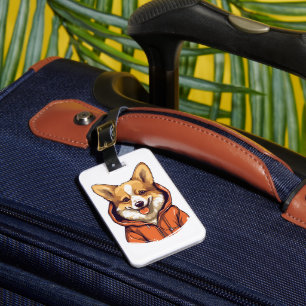 Funny Corgi Wearing Hoodie Bagagebricka