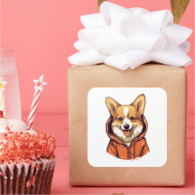 Funny Corgi Wearing Hoodie