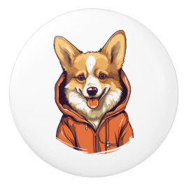 Funny Corgi Wearing Hoodie Knopp