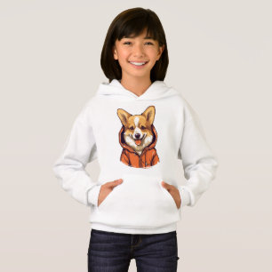 Funny Corgi Wearing Hoodie T Shirt