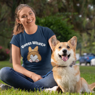 Funny Corgis gissar vad Corgi Butt T Shirt
