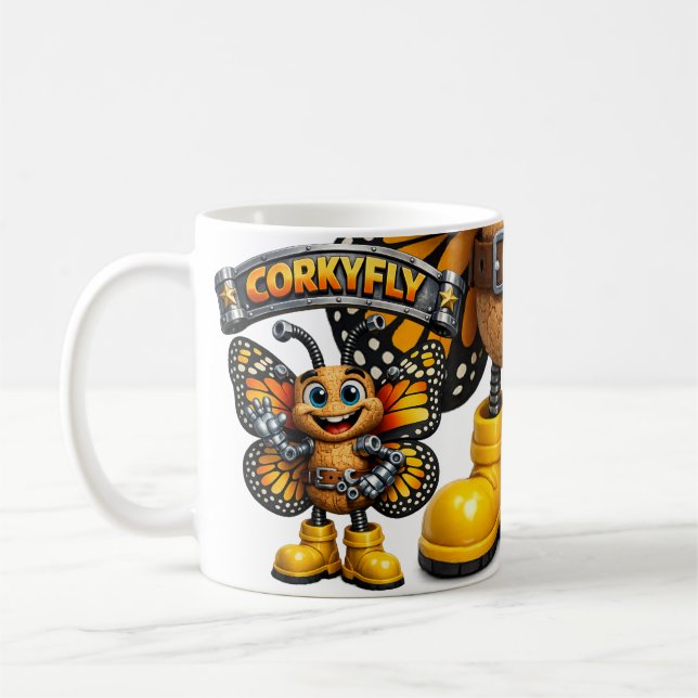 Funny Corky Fly Kaffemugg (Vänster)