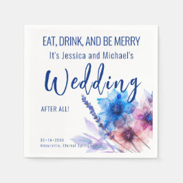 💍 Funny Cornblommor och Lavender Pappersservett