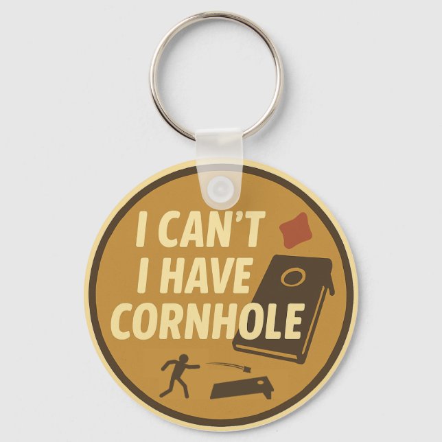 Funny Cornhole Game Enthusiast Graphic Nyckelring (Framsida)