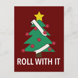 Funny Coronavirus Julgran Vykort